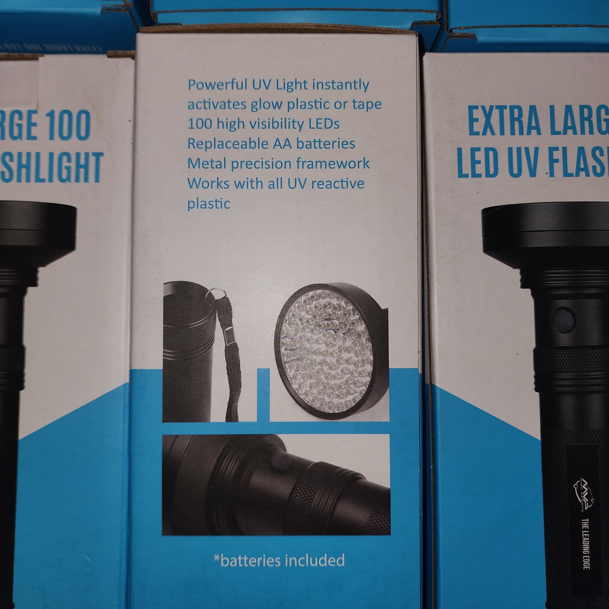 Extra Large 100 LED UV Flashlight